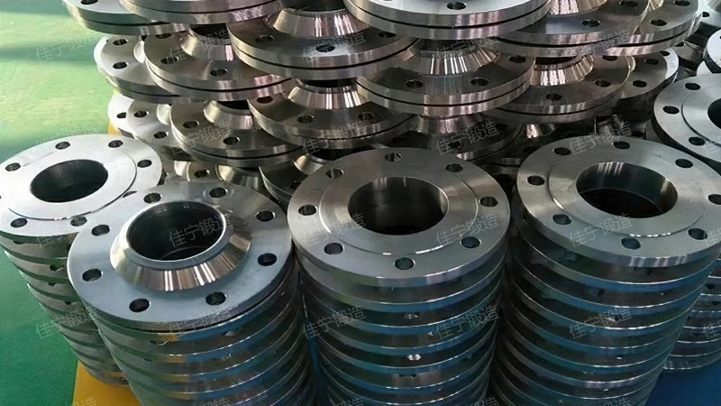 Flat welded steel pipe flange ring with raised surface plate